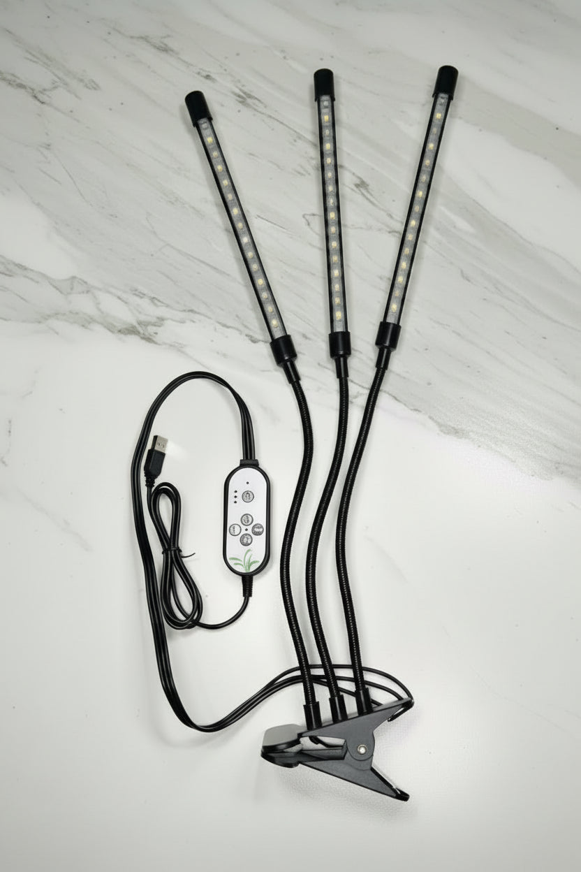 Triple Head USB Clip-On Grow Light