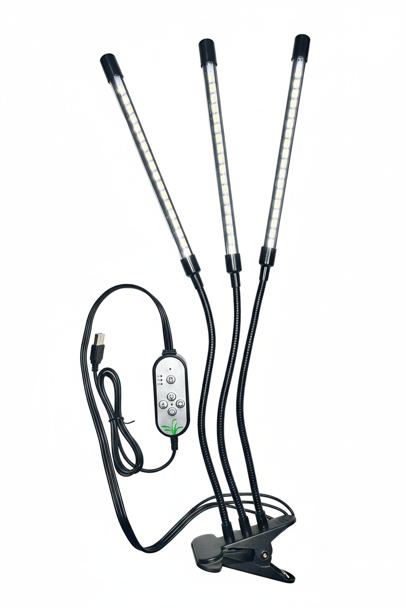 Triple Head USB Clip-On Grow Light